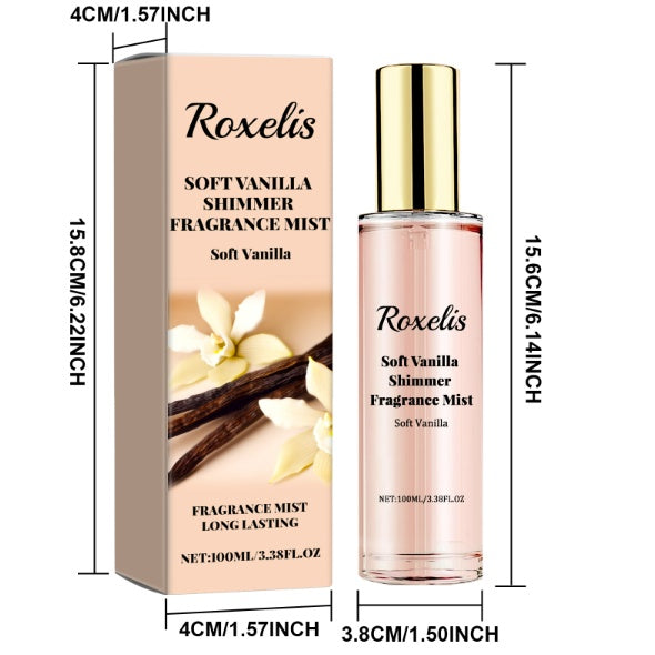 Roxelis Nude Vanilla Glitter Eau De Parfum — Long-Lasting Fragrance Spray — Prime Trend Market