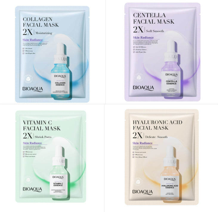 Luxury Korean Face Sheet Mask Bundle — Collagen, Centella, Hyaluronic Acid & Vitamin C Skin Glow Set — Prime Trend Market