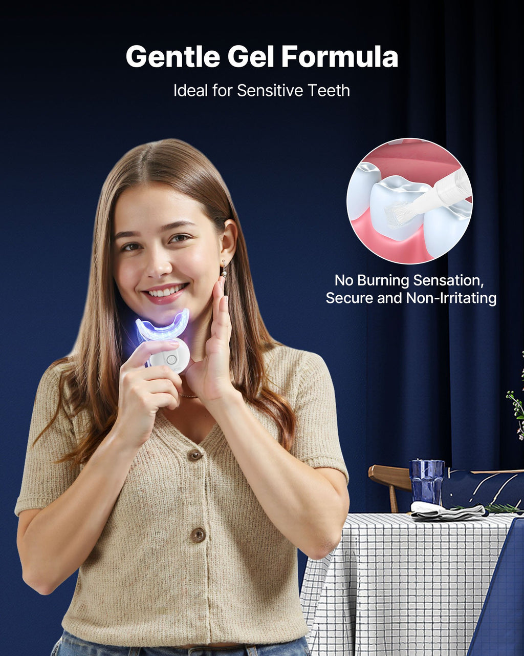 LED Teeth Whitening Kit — 32 LED Accelerator, Strips, Pens, Gel & U-Shaped Tray | Complete System — Prime Trend Market
