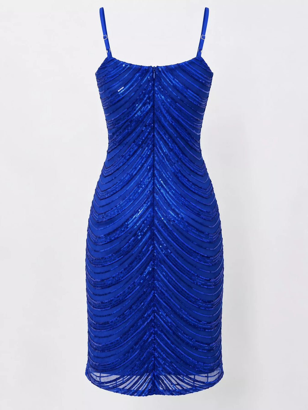 Sequin V-Neck Backless Bodycon Mini Cami Dress