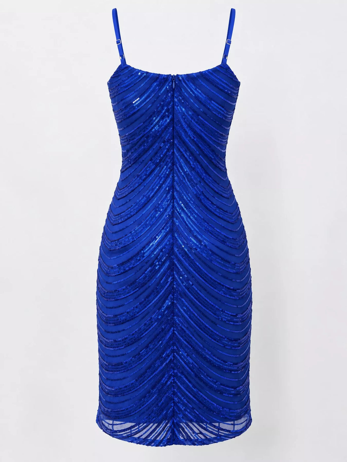 Sequin V-Neck Backless Bodycon Mini Cami Dress