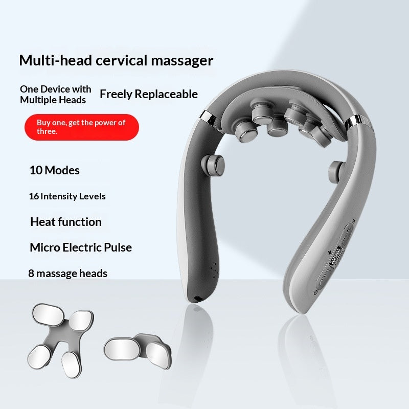 Luxury Low-Frequency Pulse Smart Cervical Massager — Neck Pain Relief, Bluetooth, USB Rechargeable — Prime Trend Market