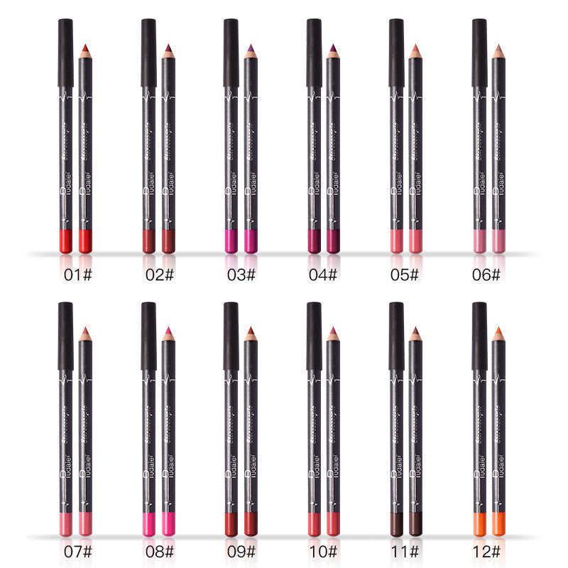 12-Color Lip Liner Pencil Set – High Pigment, Vegan, Longwear Ultra Fine Lip Liners | All Skin Tones — Prime Trend Market