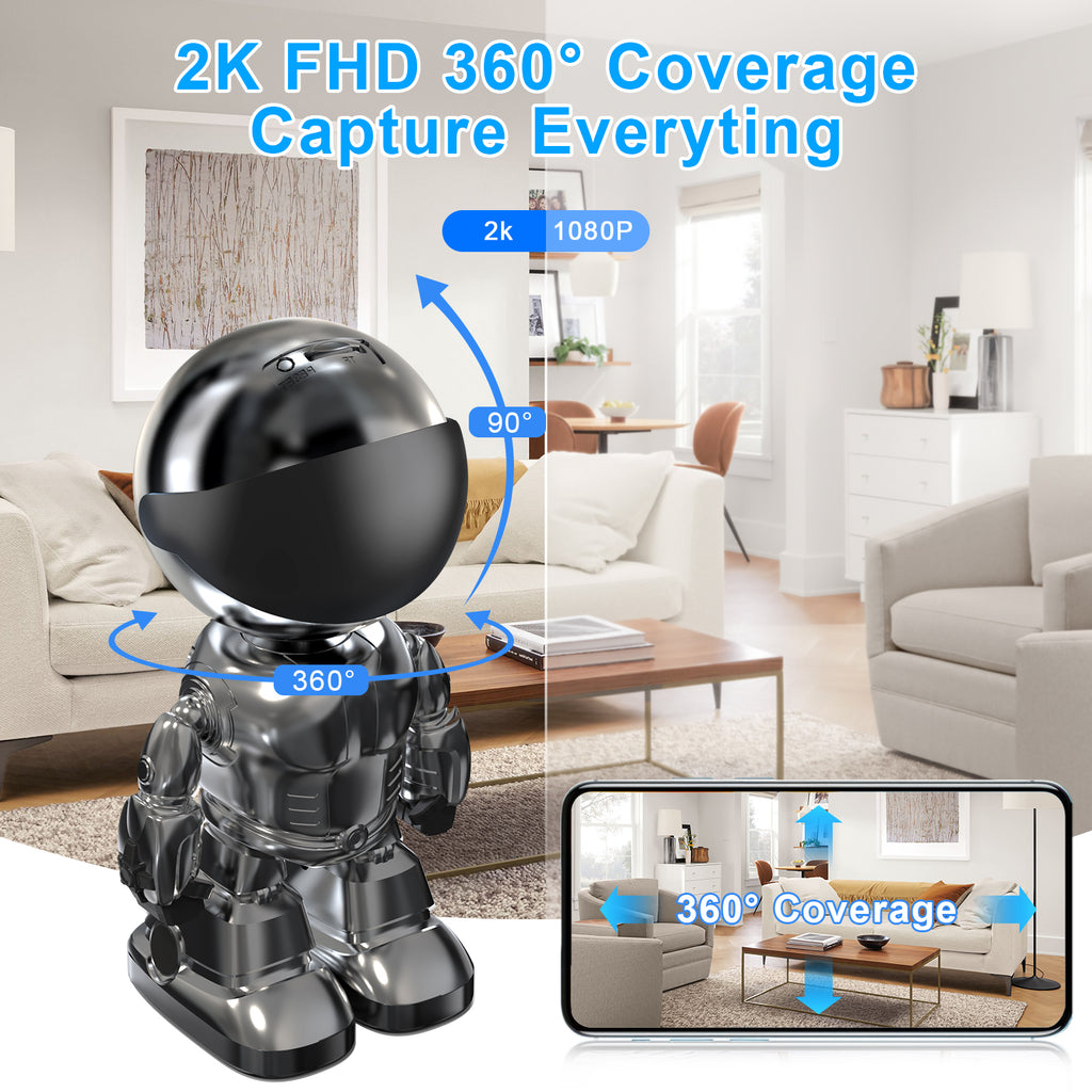 Smart PTZ WiFi Security Camera Pro | AI Tracking 350° Pan + Night Vision + 128GB — Prime Trend Market