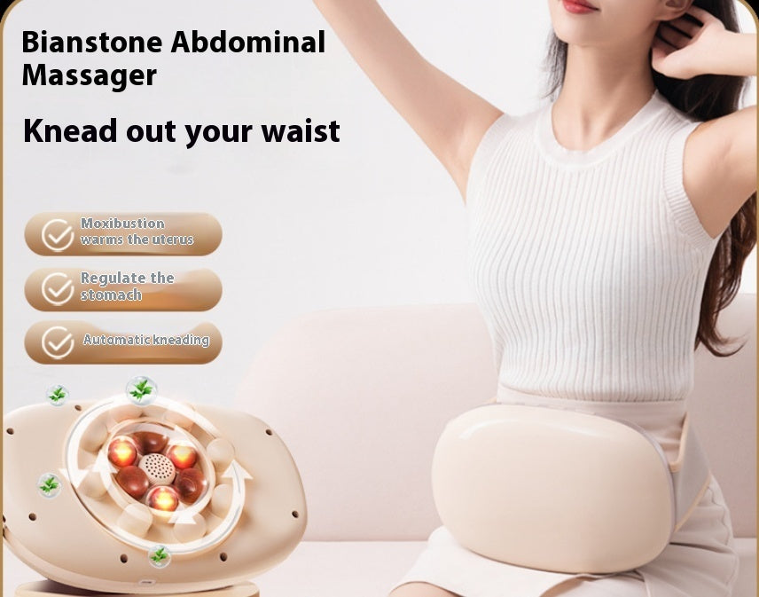 Luxury Electric Abdominal Massager — Hot Compress Stone Massage, Wireless Charging, Constant Temperature — Prime Trend Market