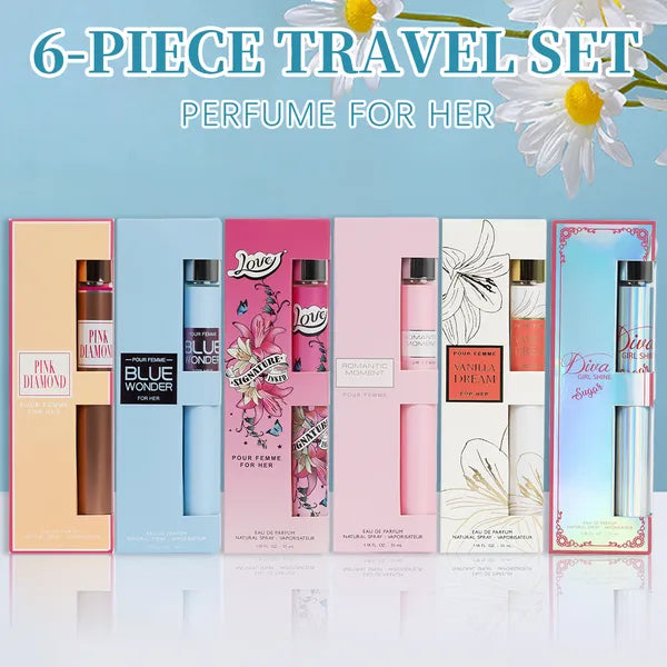 6pcs Women's Eau de Parfum Travel Set — 6 Unique Holiday Scents | Long-Lasting Fragrance | 1.18 fl oz Each — Prime Trend Market