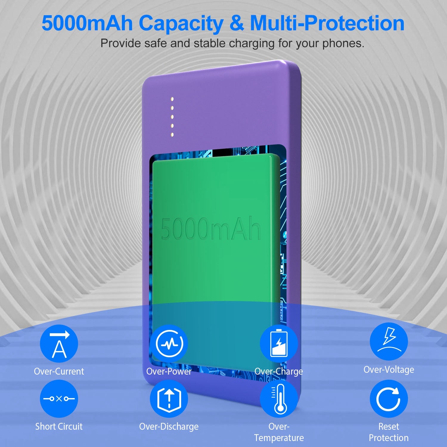 2-in-1 MagSafe Wireless Power Bank 5000mAh — PD20W Fast Charging, Ultra-Slim 8mm, 4 Colors — Prime Trend Market