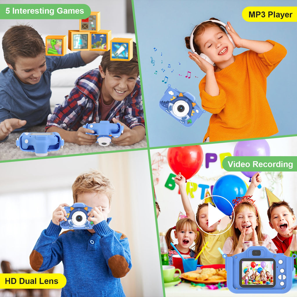 SnapPro™ 48MP Kids HD Camera — 1080P Dinosaur Selfie Cam with 32GB Card & Fast US Shipping — Prime Trend Market