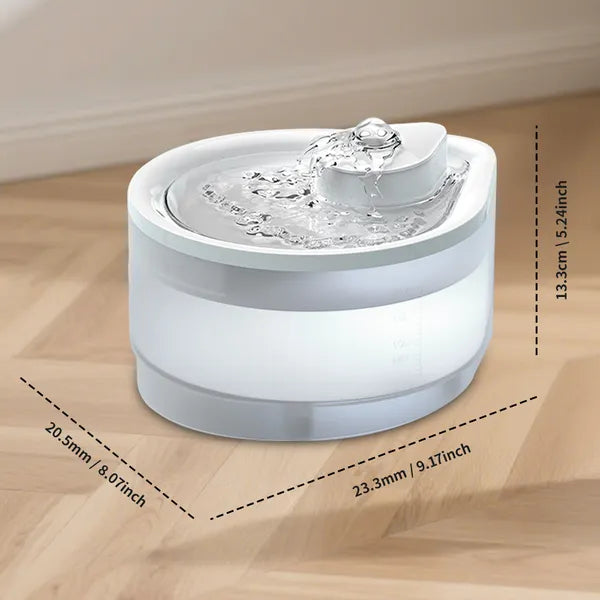 Luxury Quiet Circulating Pet Water Fountain — USB Smart, 2500ML, Night Light & Visible Scale — Prime Trend Market