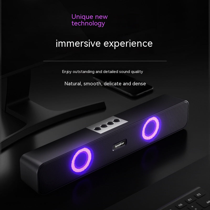 E91 RGB Bluetooth Speaker With Light — Dual Ring LED, 10W Surround Sound, TF Card, AUX, USB — Prime Trend Market