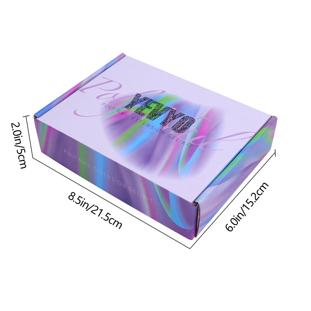 6-Color Polygel Nail Kit – UV Lamp, Slip Solution, Base & Top Coat, Tools Included — Prime Trend Market