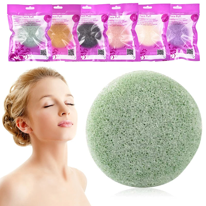 Konjac Facial Sponge — Natural Cleansing & Exfoliating Face Wash Puff (5 Colors) — Prime Trend Market
