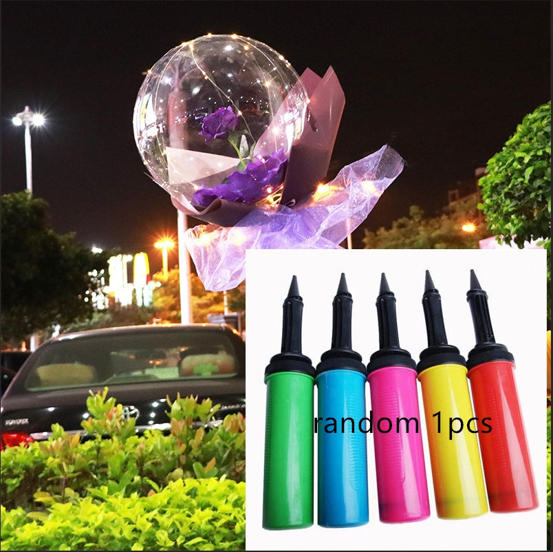 LED Luminous Balloon Rose Bouquet | Transparent Bobo Ball | Light-Up Flower Gift — Prime Trend Market