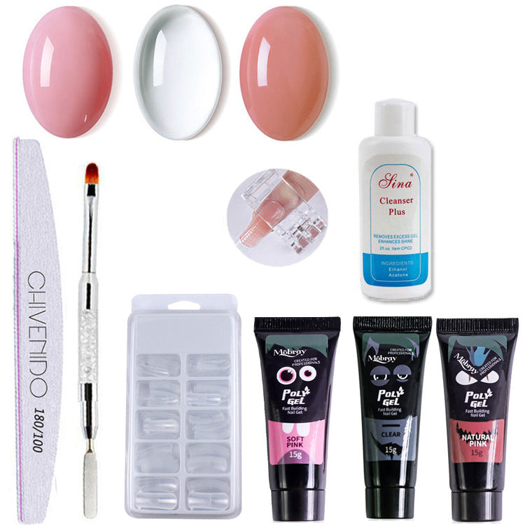 Nail Tech Pro Kit — UV LED Lamp, Builder Gel & Fiber Gel Extension Set — Prime Trend Market
