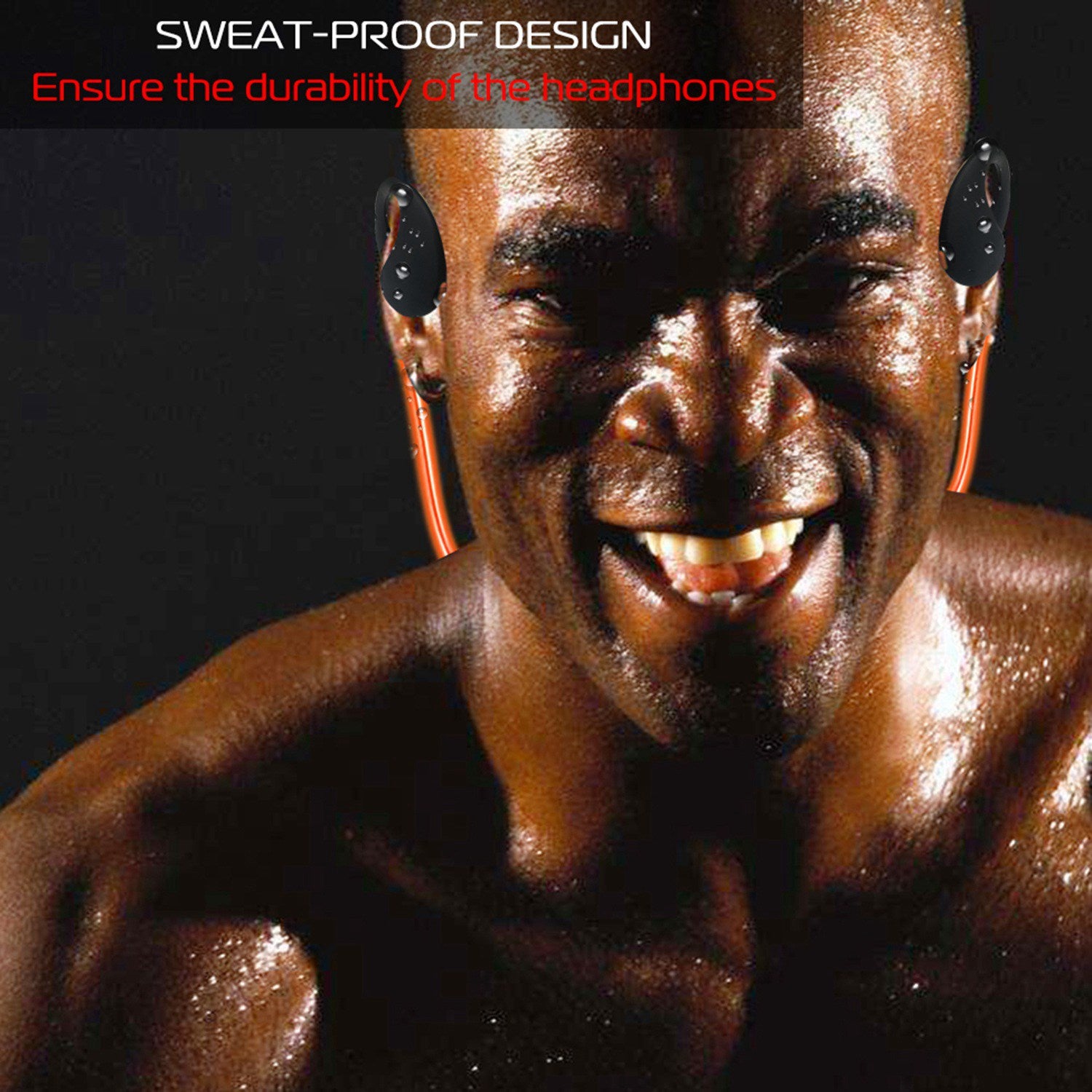 Wireless Sports Neckband Earphones — Bluetooth V4.1, LED Light, Sweat-Proof, 8Hr Battery — Eliza & Tuan