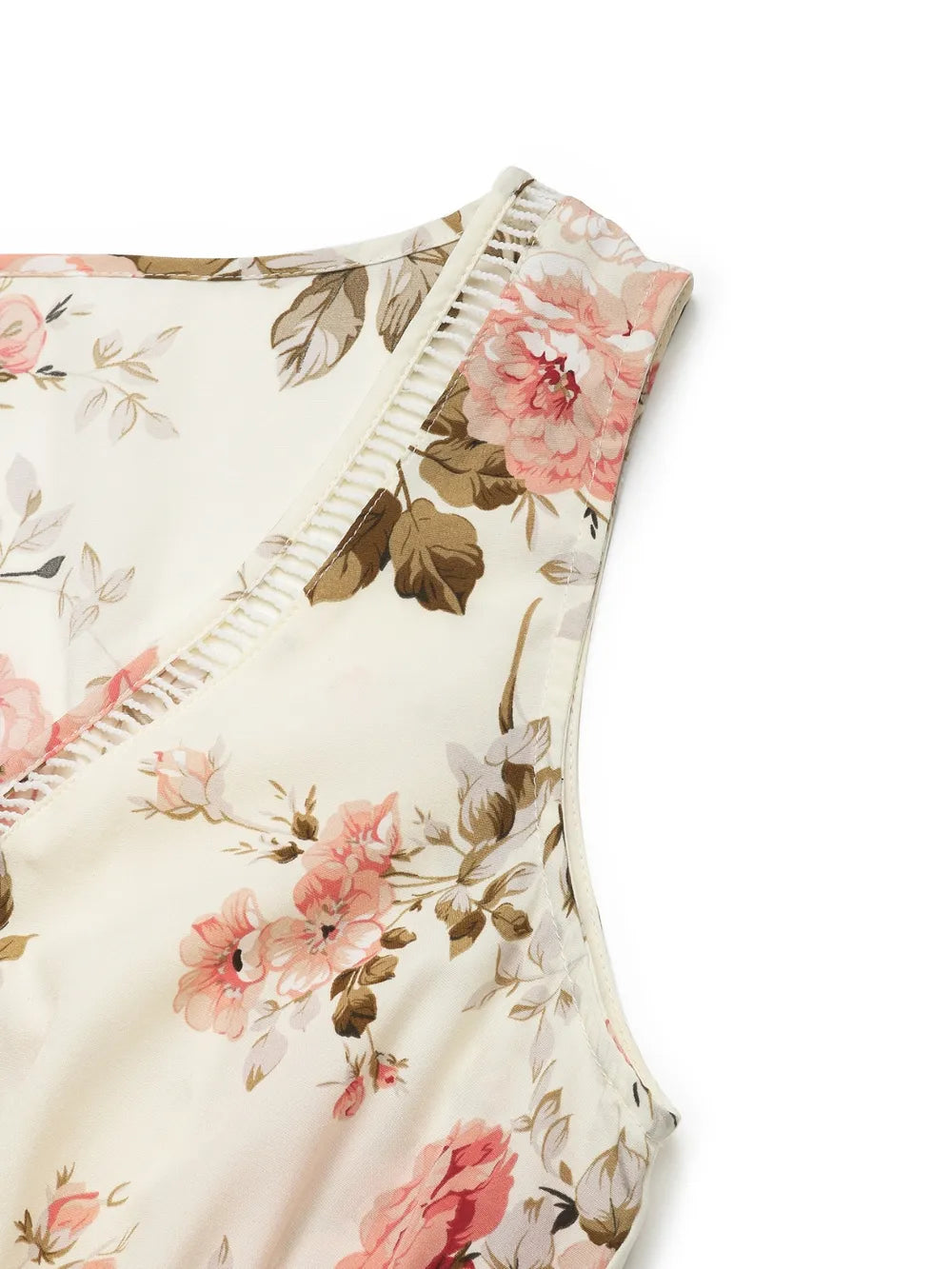 Floral V-Neck Ruffle-Hem Dress