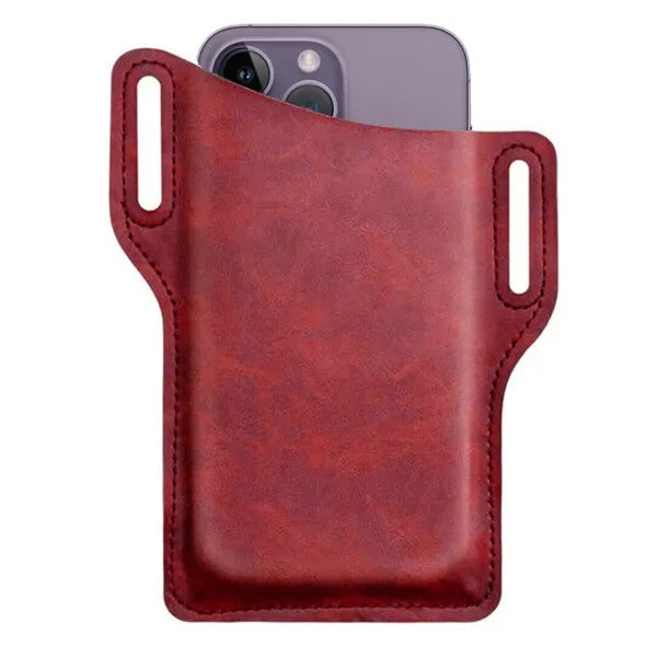 Men's Leather Phone Belt Holster — Waist Pouch with Belt Loop — Prime Trend Market