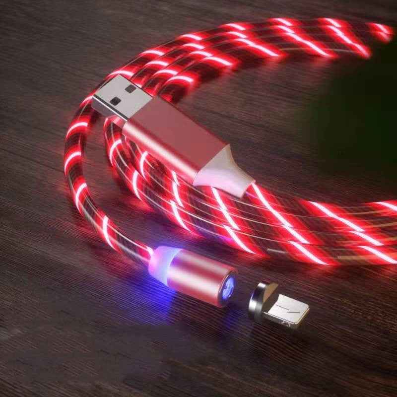 3-in-1 LED Magnetic Charging Cable — Streamer Light Effect
