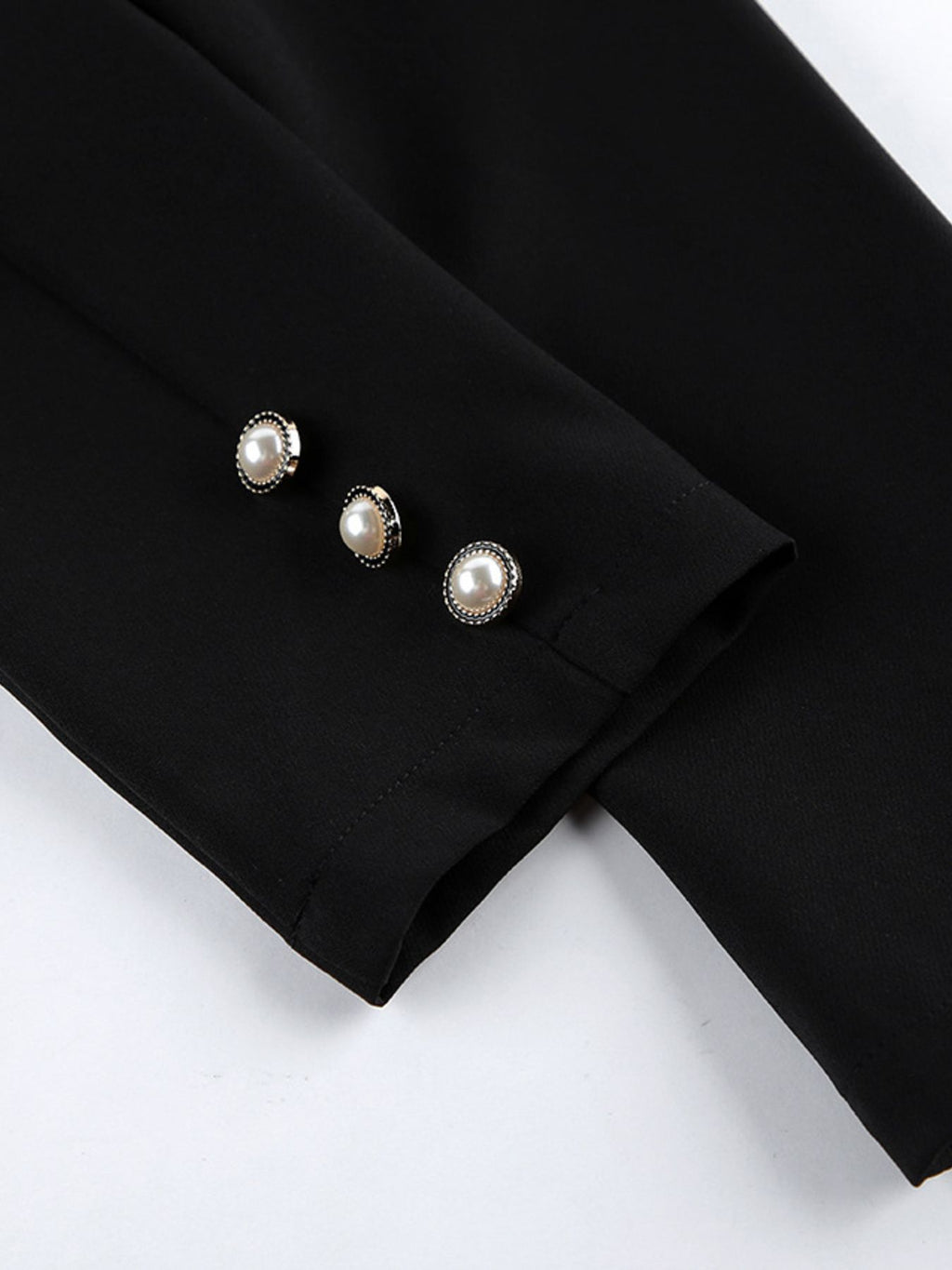 Ruched Surplice Button-Detail Mini Dress