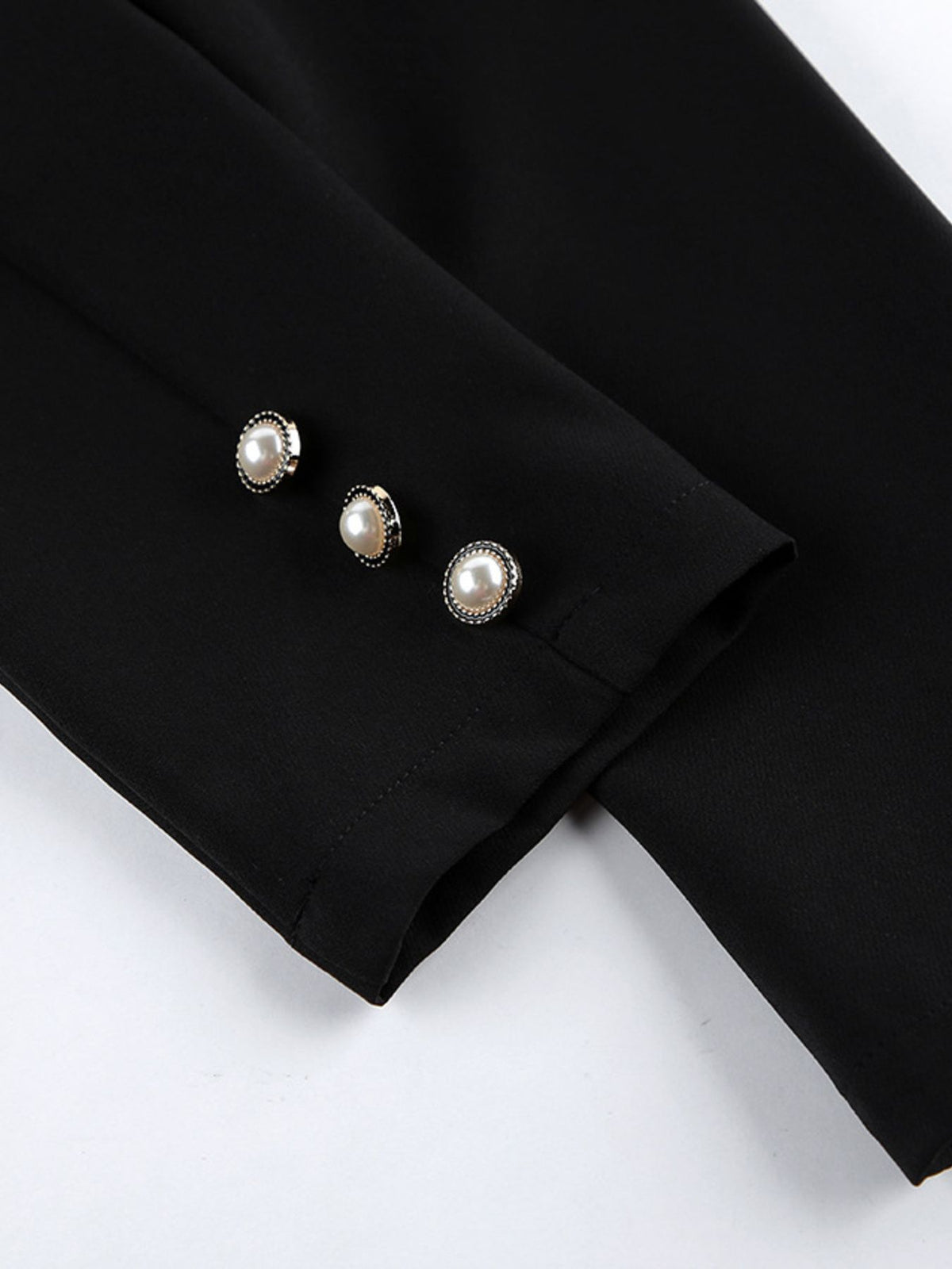 Ruched Surplice Button-Detail Mini Dress