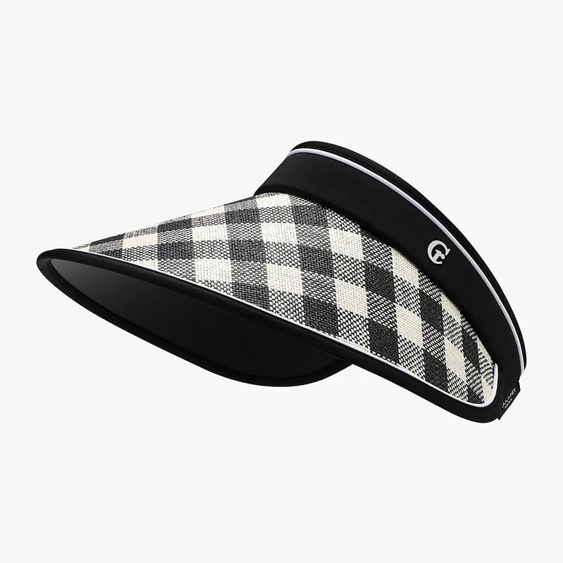 Adjustable Plaid Sun Visor