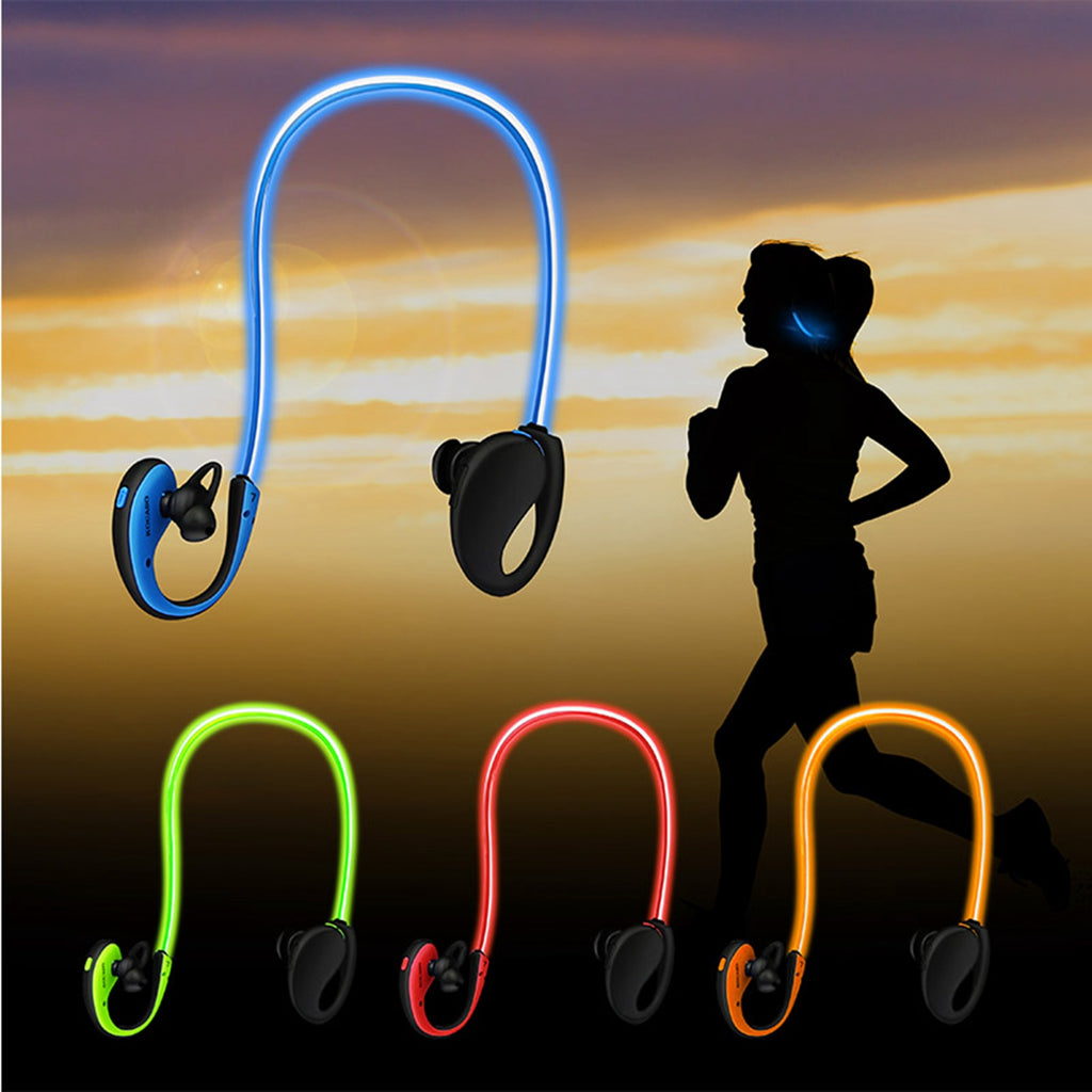 Wireless Sports Neckband Earphones — Bluetooth V4.1, LED Light, Sweat-Proof, 8Hr Battery — Eliza & Tuan
