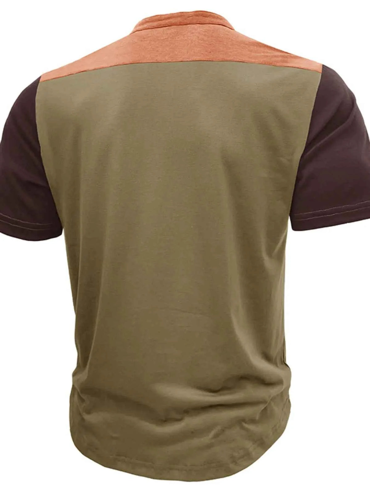 Men’s Color-Block Short-Sleeve Henley Shirt
