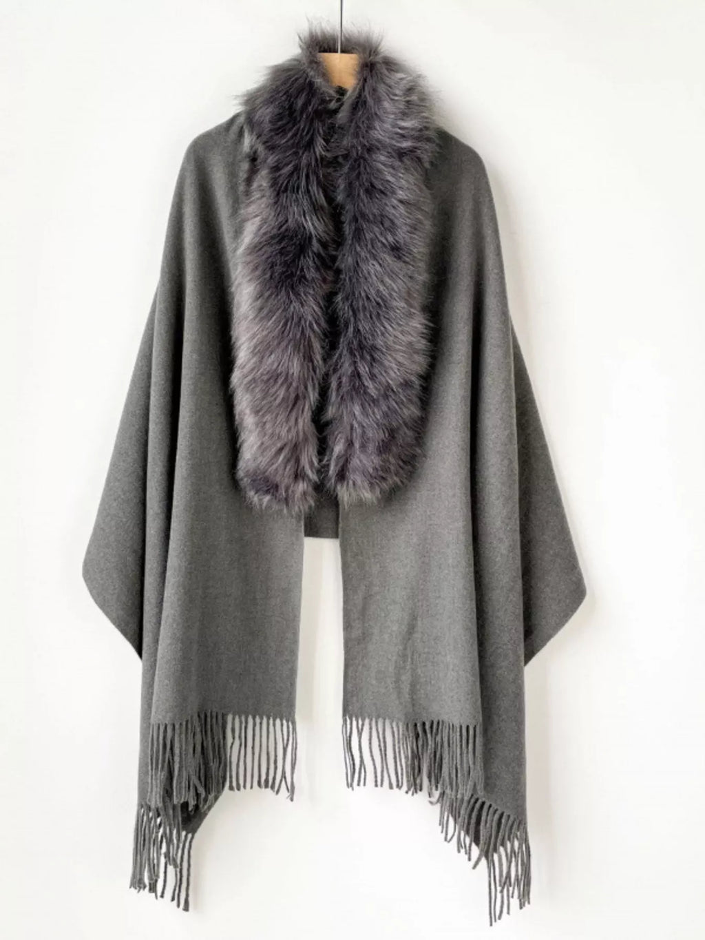 Faux Fur Fringe Scarf Wrap