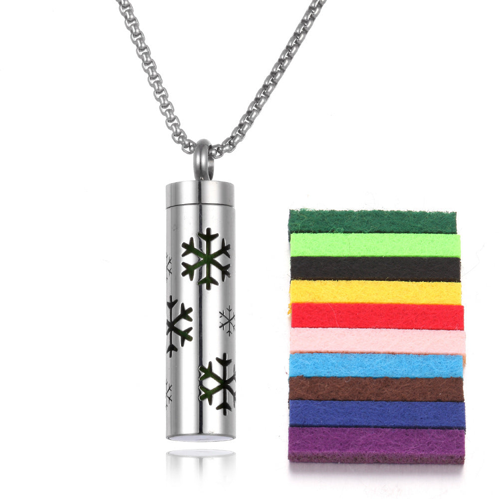 Aromatherapy Essential Oil Pendant Necklace — Titanium Steel Diffuser Locket | 16 Styles + Cotton Pads — Prime Trend Market
