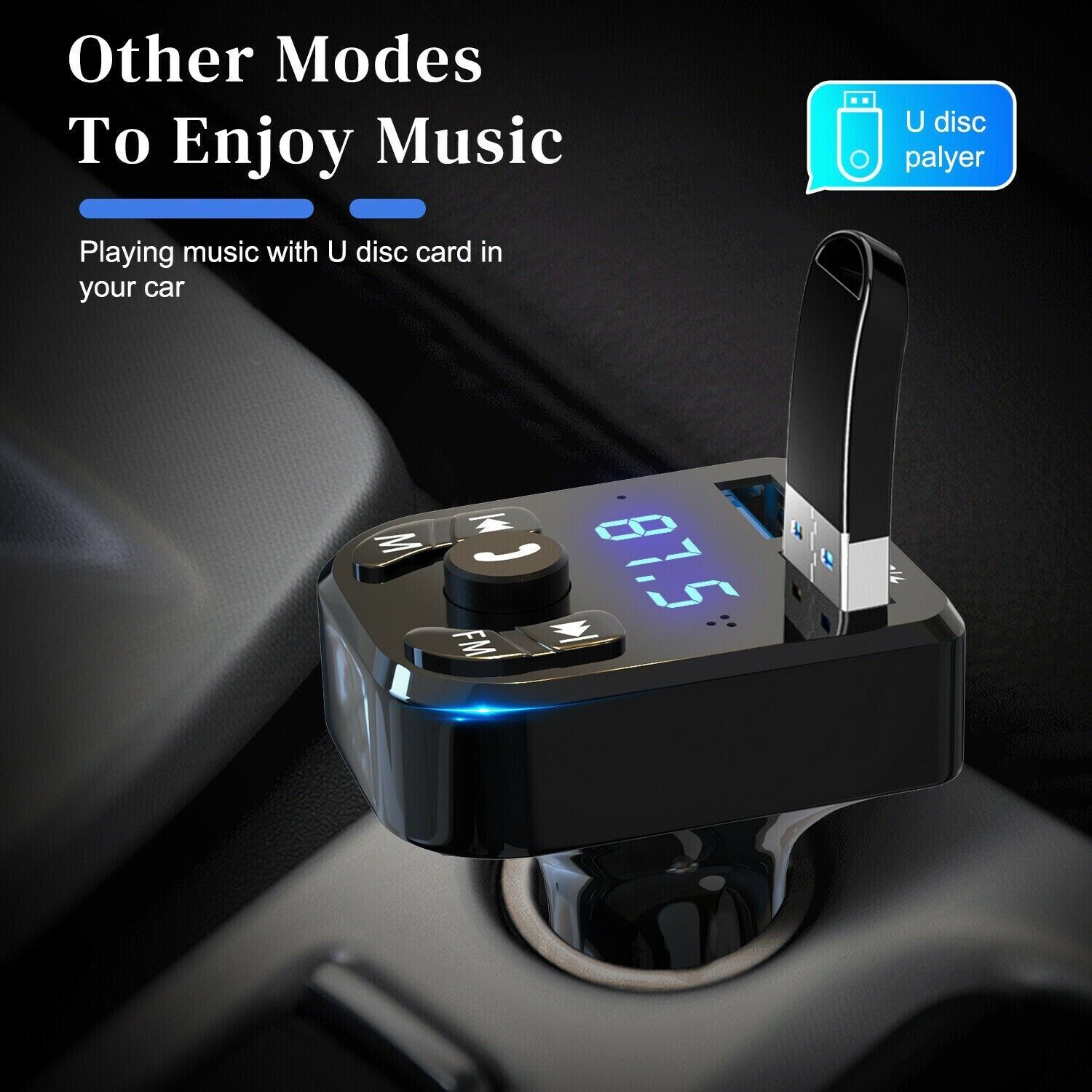 Wireless Car Bluetooth FM Transmitter | MP3 Audio | USB Charger | Hands-Free Calling — Prime Trend Market