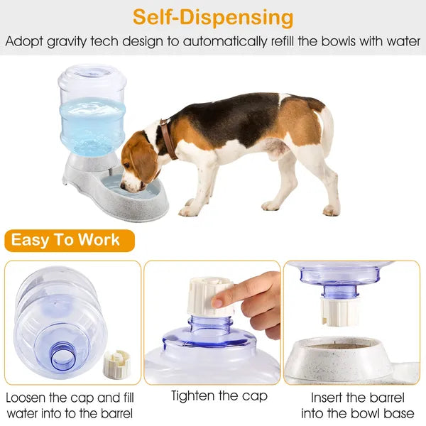 3.5L Gravity Pet Water Dispenser — Self-Dispensing Automatic Waterer for Cats & Dogs — Prime Trend Market