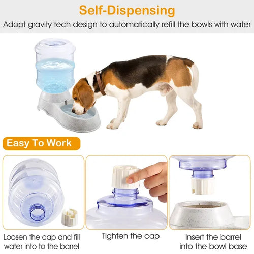 3.5L Gravity Pet Water Dispenser — Self-Dispensing Automatic Waterer for Cats & Dogs — Prime Trend Market
