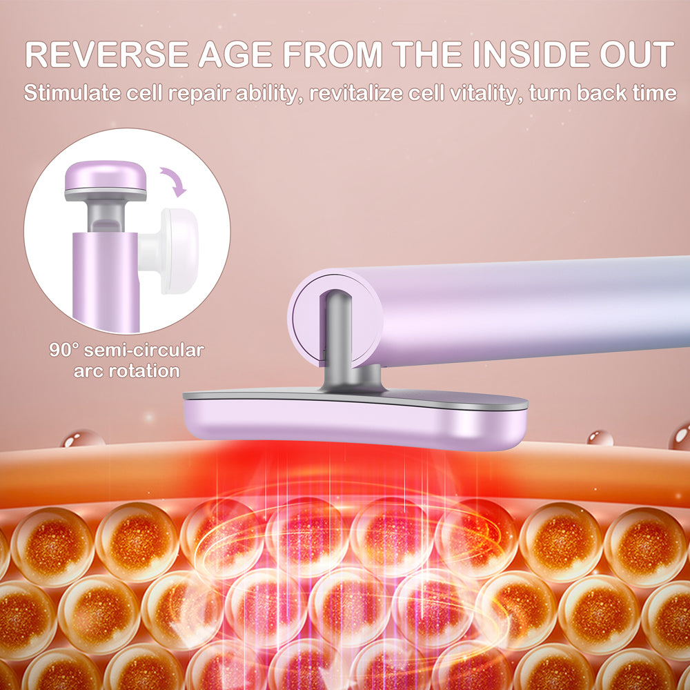 Luxury EMS Wand Face & Neck Massager — Rotatable LED Micro-Current Vibration Skin Care Device — Eliza & Tuan