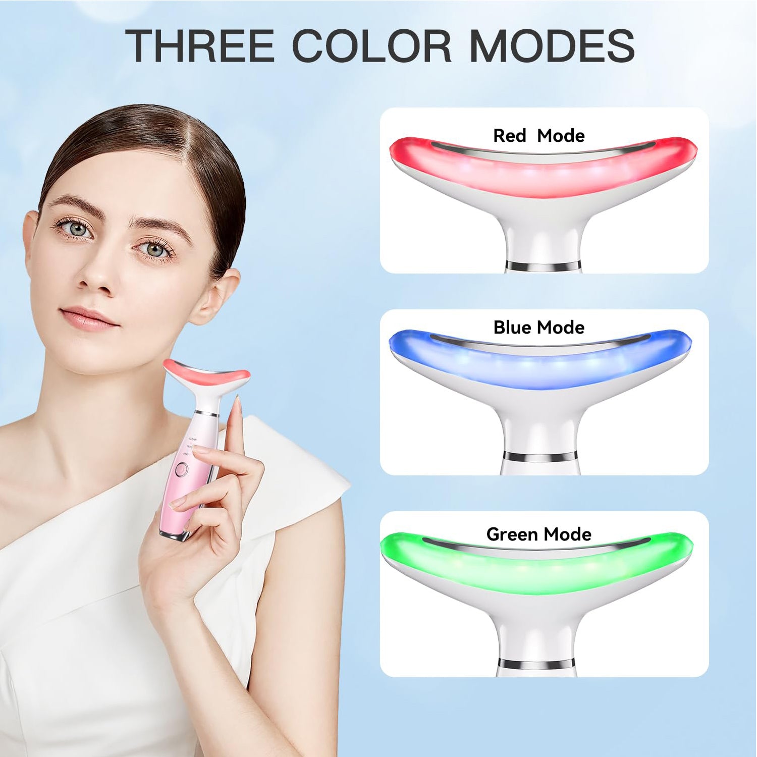 3-in-1 Face & Neck Sculpting Massager — Thermal + Vibration + Lifting Tool — Prime Trend Market