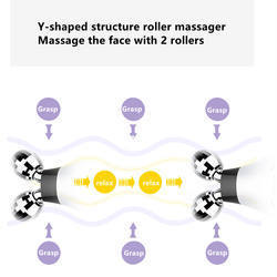 Luxury 3-Head Electric Roller EMS Facial Massager — Inductive Therapy, Skin Rejuvenation & Face Lifting Beauty Device — Eliza & Tuan