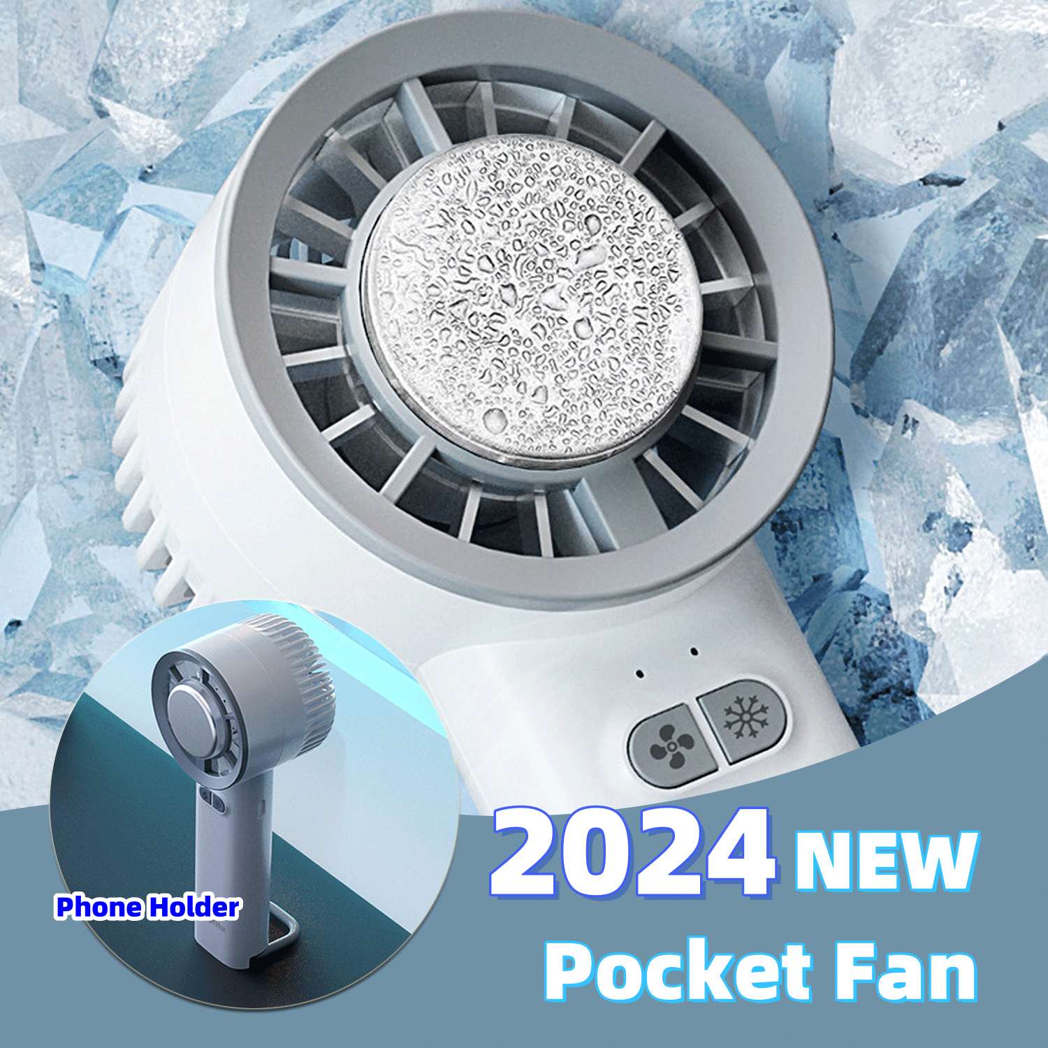 Turbo Jet Handheld Fan — Ice Cool Portable Fan with 3600mAh Battery & Touch Control — Prime Trend Market