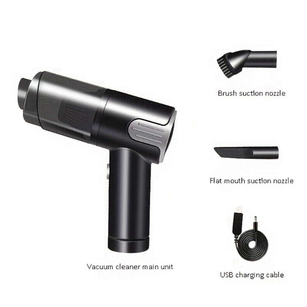 Wireless Car & Home Handheld Vacuum Cleaner – USB Rechargeable, Portable Mini | Silver — Eliza & Tuan