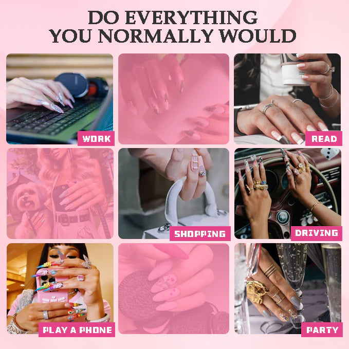 Diamond Zebra Press On Nails – Extra Long Stiletto, 3D Hand-Painted Glitter Gold UV Finish — Prime Trend Market