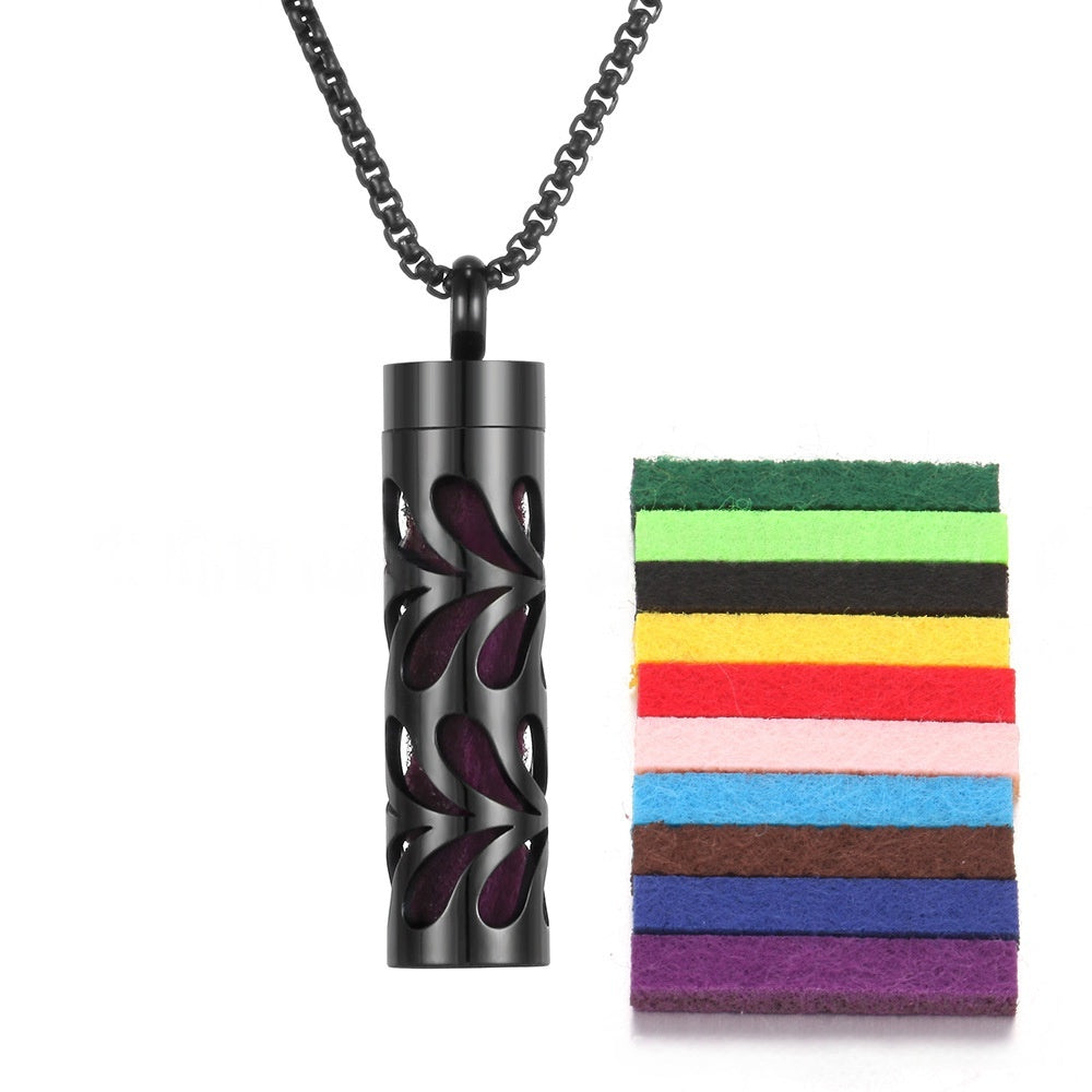 Aromatherapy Essential Oil Pendant Necklace — Titanium Steel Diffuser Locket | 16 Styles + Cotton Pads — Prime Trend Market