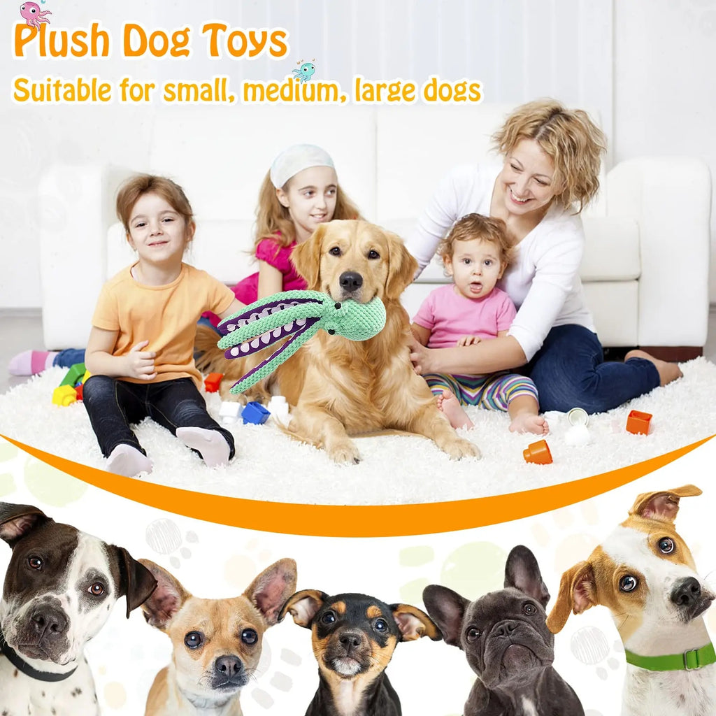 PawSqueak Octopus Shell Squeaky Chew Toy – Bite Resistant Teeth Cleaning Puzzle Toy for Cats & Dogs — Prime Trend Market