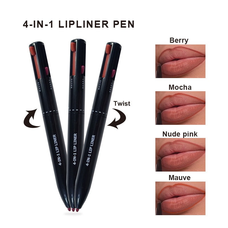 4-in-1 Multifunctional Makeup Pen – Eyeliner, Lip Liner, Brow Pencil & Highlighter | Travel-Ready Beauty Pen — Prime Trend Market