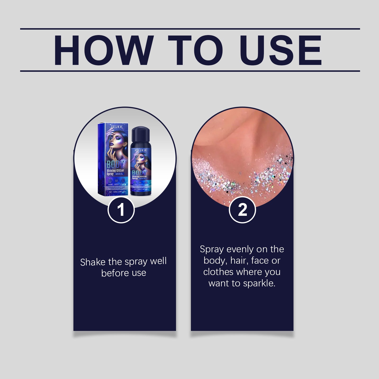 Body Glitter Spray — Long-Lasting Shimmer Highlighter for Face, Hair & Skin — Prime Trend Market