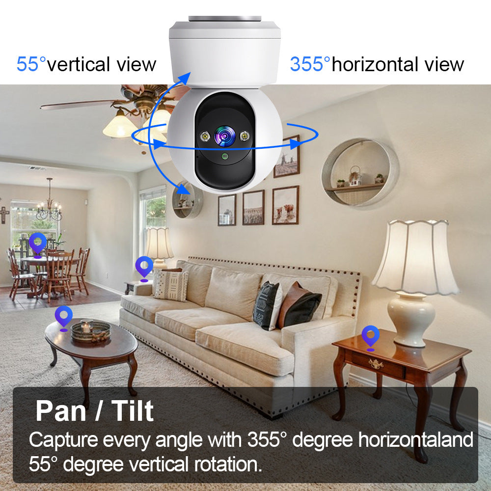 Smart 360° Pan-Tilt HD Security Camera — WiFi & 4G, Remote Control, Indoor Home Surveillance — Prime Trend Market