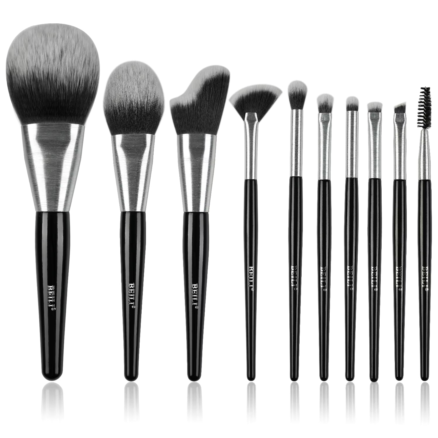 Beli 10pcs Professional Makeup Brush Set New Design Brushed Tube Makeup Brushes — Prime Trend Market