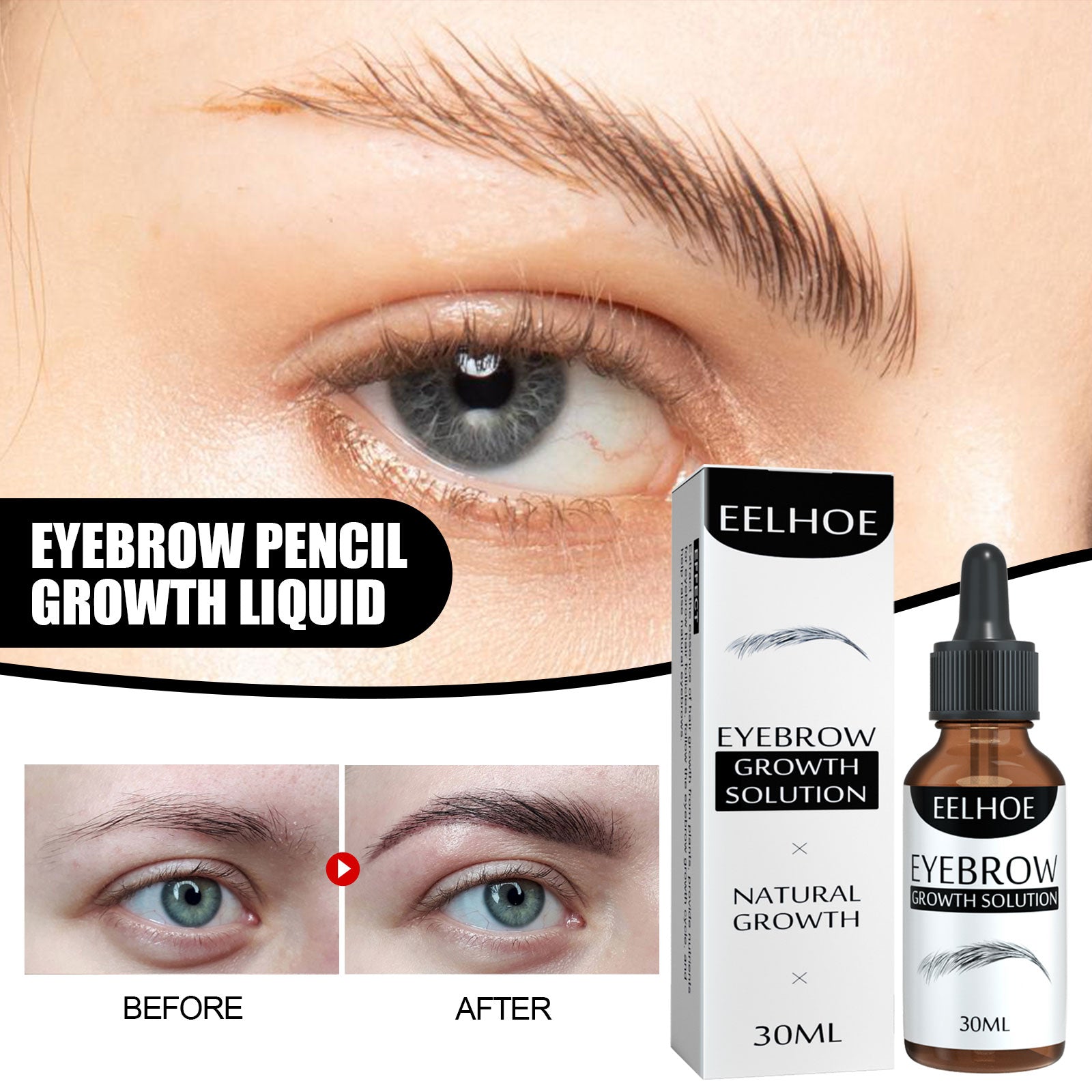 Eyebrow Growth Serum – Natural Oil Brow Repair & Moisturizing Treatment | Thicker, Fuller, Darker Brows — Prime Trend Market