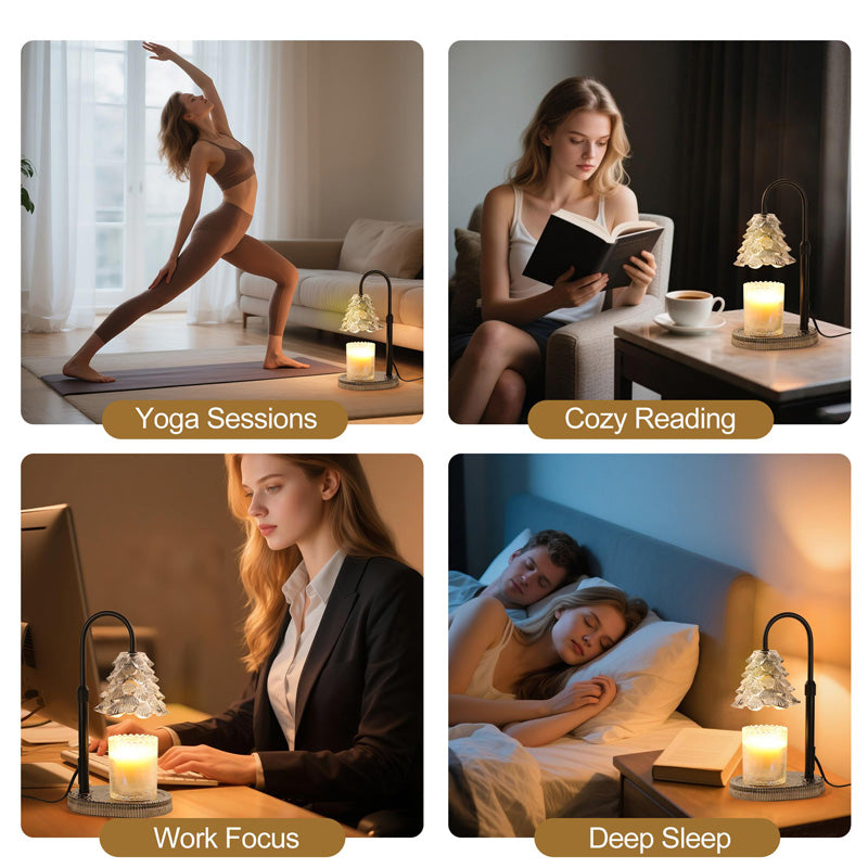 Candle Warmer Lamp with Timer & Dimmer — Adjustable Height, 4 Brightness Modes | Elegant Home Décor Accent — Prime Trend Market