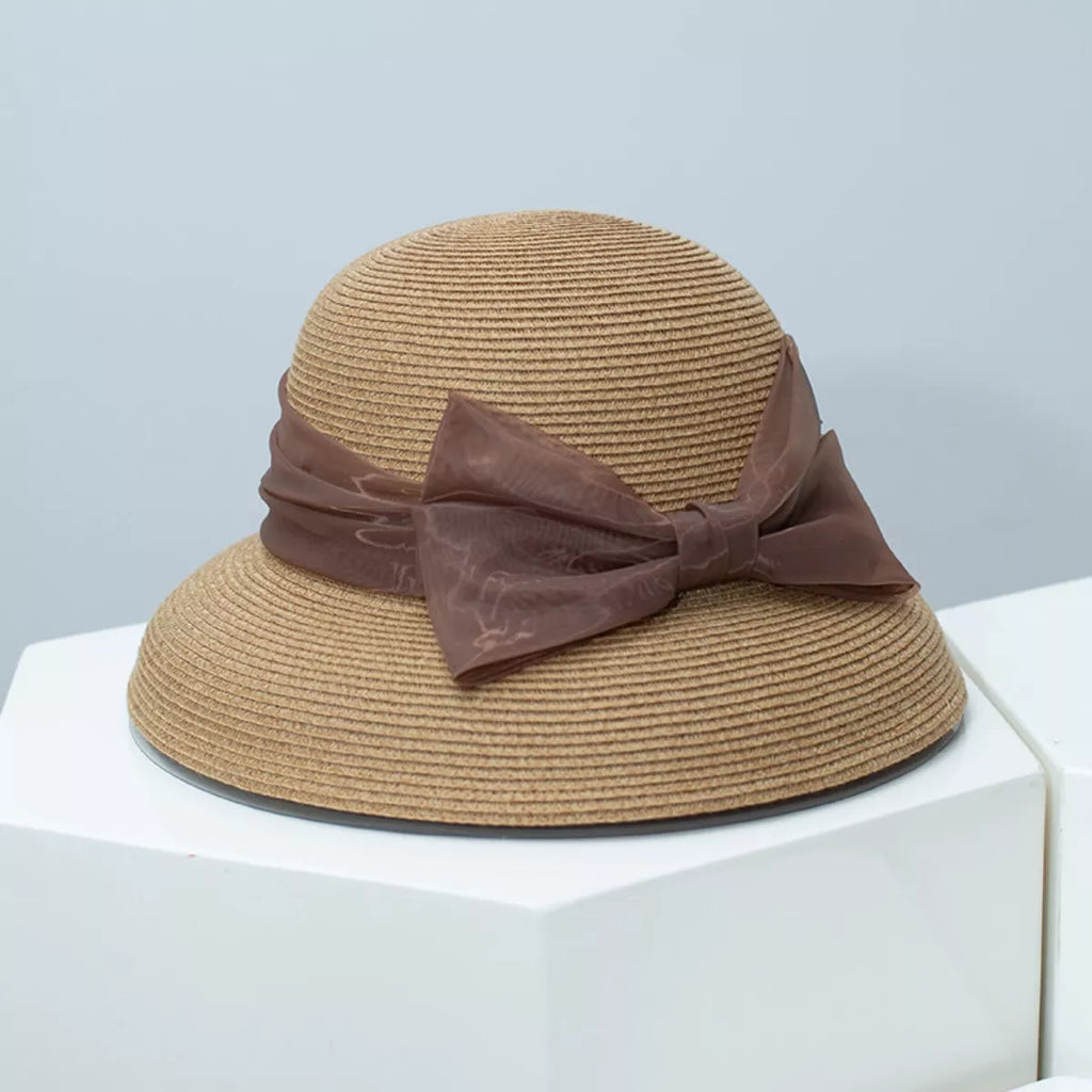 Ribbon Bow Polyester Sun Hat
