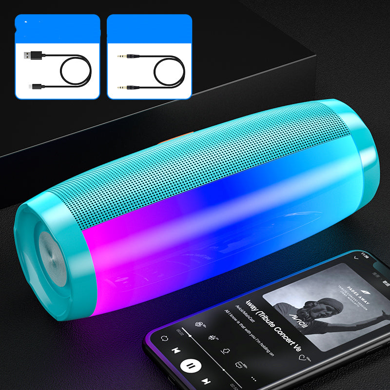 BassGlow™ RGB Bluetooth Speaker — Wireless Portable Bass Sound with Neon Light Show — Eliza & Tuan