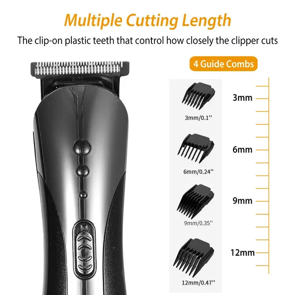 Men's 4-in-1 Electric Grooming Kit | Hair Clipper, Beard Trimmer, Shaver & Nose Trimmer | 60-Min Runtime | Rechargeable — Prime Trend Market