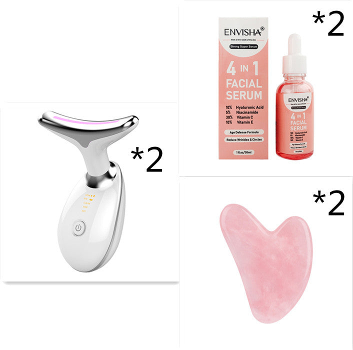 EMS Thermal Neck & Face Lifting Massager | LED Photon Microcurrent Wrinkle Remover — Prime Trend Market